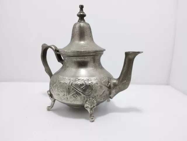 Vintage Metal Teapot, stamped and embossed, 16*17cm, Suitable for use. 3