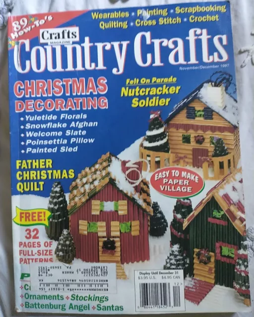 Lot 5 Vtg Christmas Holiday, Country Crafts Magazines 1980-2000 2