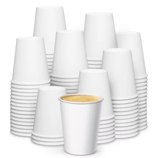 1000 Pack 12 oz Paper Cups Disposable Paper Cups Coffee Cups White Paper Cups