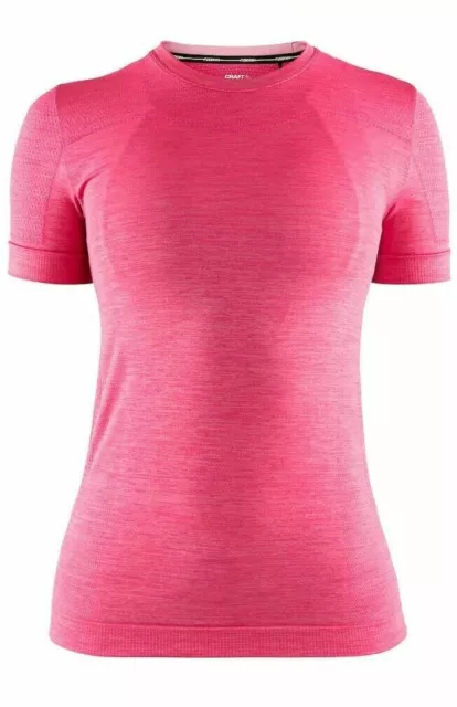 Craft Fuseknit Comfort Running Short Sleeve Baselayer Top, Pink, Medium RRP £25.