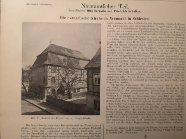 1907 Bauverwaltung 85 Neumarkt Schlesien Środa Śląska