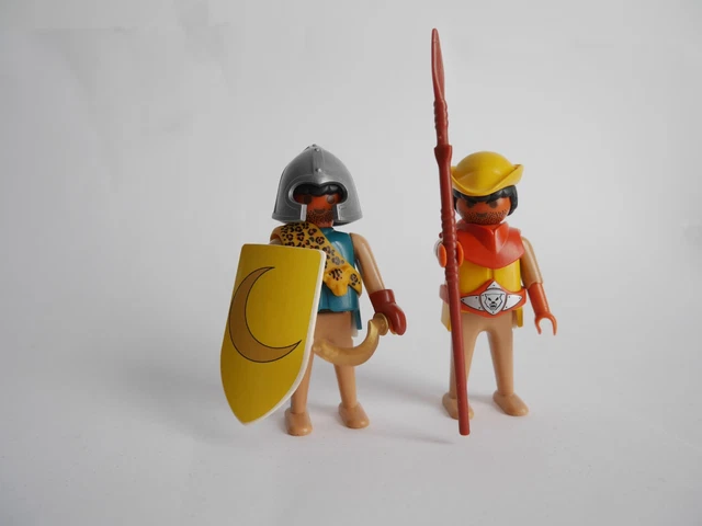 PLAYMOBIL 2X FIGURINES history guerrier soldat français moyen-âge