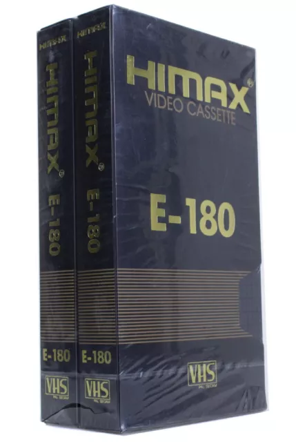 HIMAX E-180 Lot de 2  Cassettes Video  VHS Neuf sous blister (Réf#N-449)