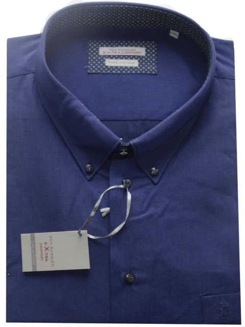 Camicia Uomo Taglie Forti Celeste Bianca Slim 3XL 4XL 5XL 6XL 7XL - Foto 5
