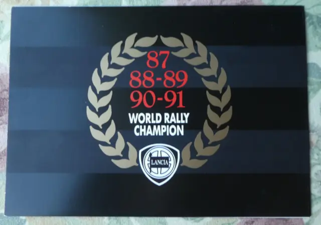 Lancia World Rally Champions 1987 to 1991 Italian UK Brochure Delta HF Integrale