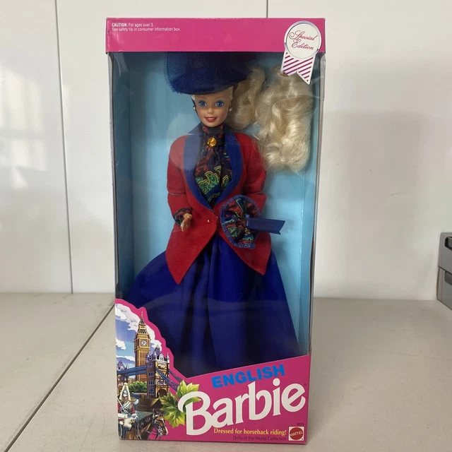 Mattel 1992 DOTW Dolls of the World English Horseback Barbie Doll #4973 NRFB Mattel 1992 DOTW Dolls of the World English Horseback Barbie Doll #4973 NRFB