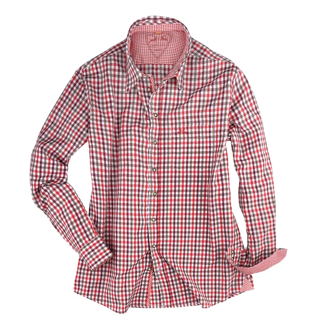 XXL Maddox Trachtenhemd bordeaux braun 2XL-7XL Kentkragen pflegeleicht leger NEU