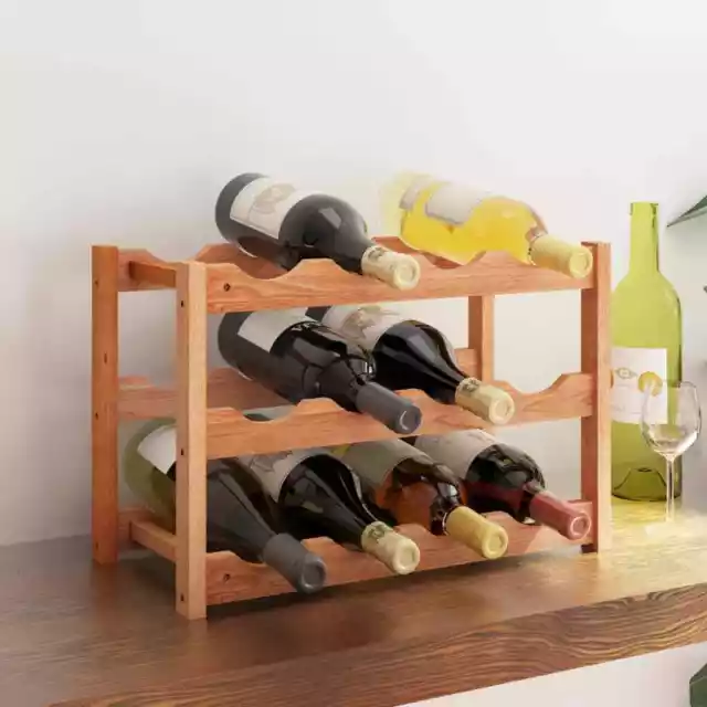 IDIMEX Etagère porte-bouteilles VINO casier à vin en bois pour 24  bouteilles avec tablette supérieure, en sapin à la finition naturelle