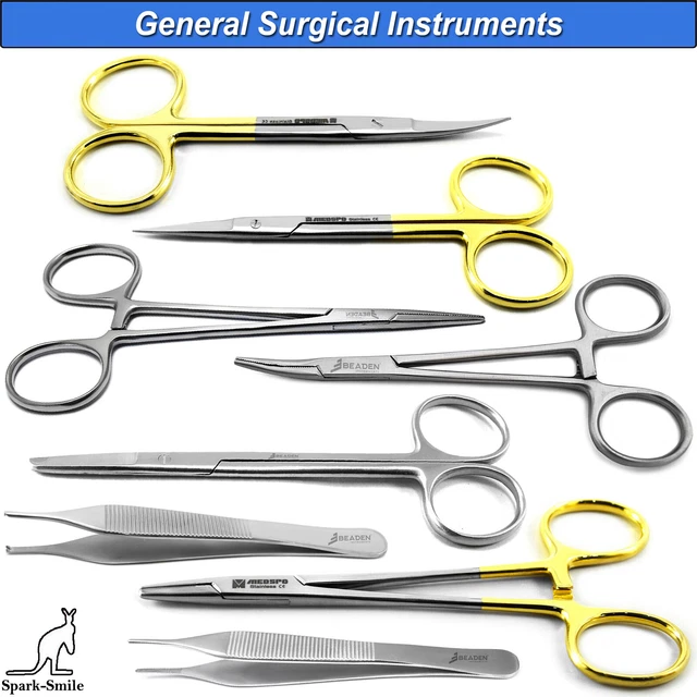 Needle Instrument SURGICAL SUTURE LACERATION Instruments Needle Holder Forceps Scissors ...