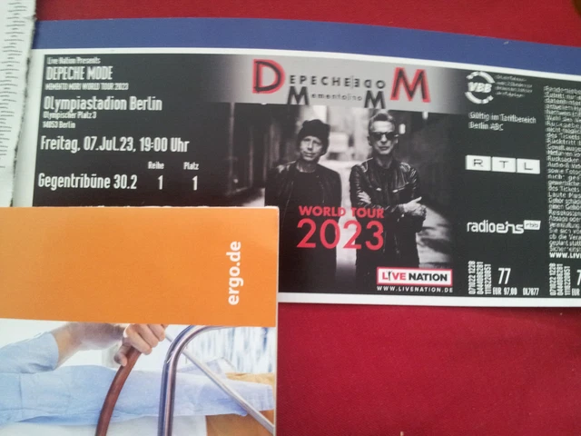 Depeche Mode Tour 2023 Berlin Tickets DEPECHE MODE TICKET Berlin 07 07 2023 Olympiastation Gegentribühne 30
