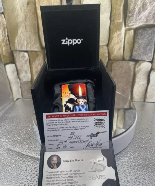 Zippo Limited Edition Mazzi 25th Anniversary Airbrush  122 of 250 Made Worldwide