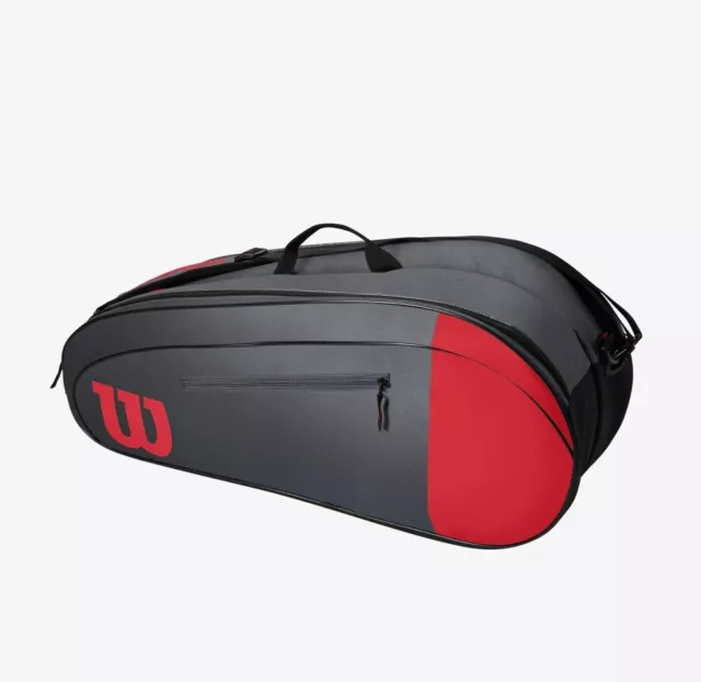 Wilson Team 6 Pack Bag, Color Red / Gray