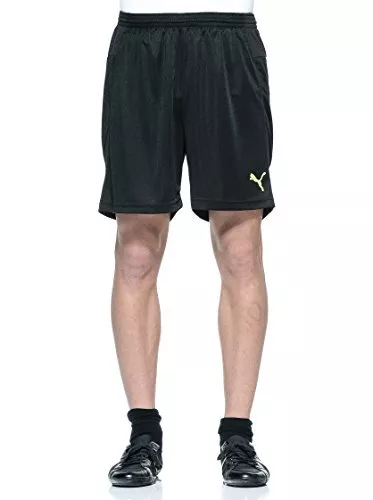 Puma Herren Fußballshorts Hose It Evotrg Shorts, schwarz-Fluro gelb, S