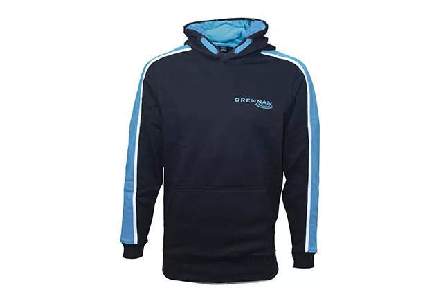 Drennan New Pull Over Hoody Heavy Weight Navy and Aqua