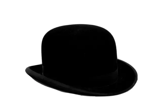 Vintage Dunn & Co London Bowler Hat Men's Rare " Long Oval " Pure 70s Black Felt 3