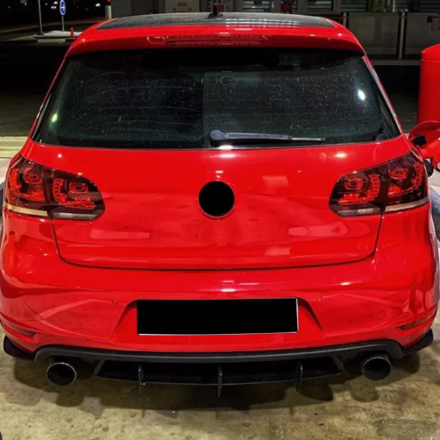 Sport Heckdiffusor Splitter Schwarz für VW Golf 6 VI MK6 GTI