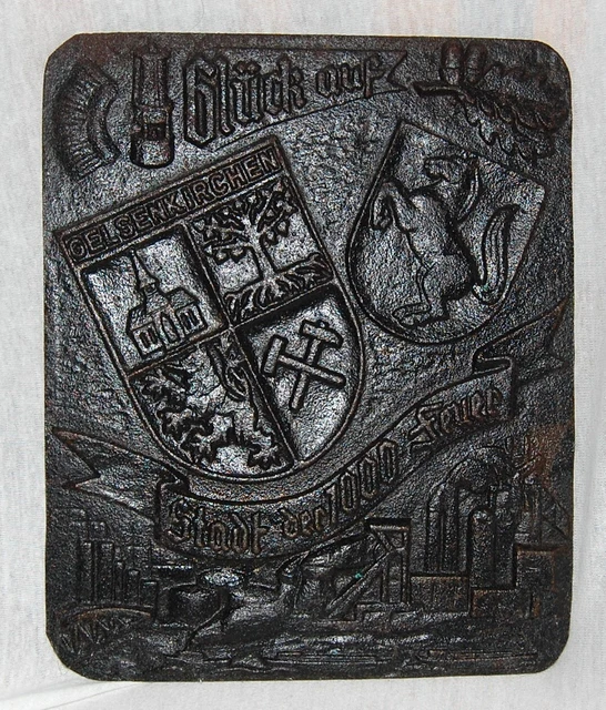 Relief, Glück Auf, Gelsenkirchen, Bergbau, Industrie, Kunstguss, Eisen, Gussbild