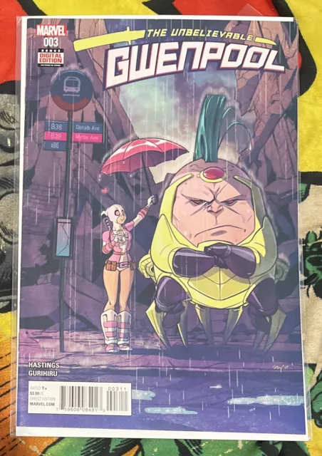 The Unbelievable Gwenpool #3 2016 Marvel Comics Sent In A Cardboard Mailer