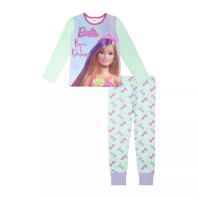 Barbie Girls Pyjamas, Long Pyjamas Pjs Ages 4 Years to 10 Years