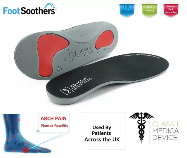 Orthotic shoe Insoles Arch Support Plantar Fasciitis Flat Feet Back Heel Pain