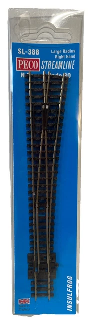 thumbnail image 2 of Peco SL-388 N Scale Right Hand Large #8 Insulfrog Turnout – Code 80, 2025 New Release 2 of 6