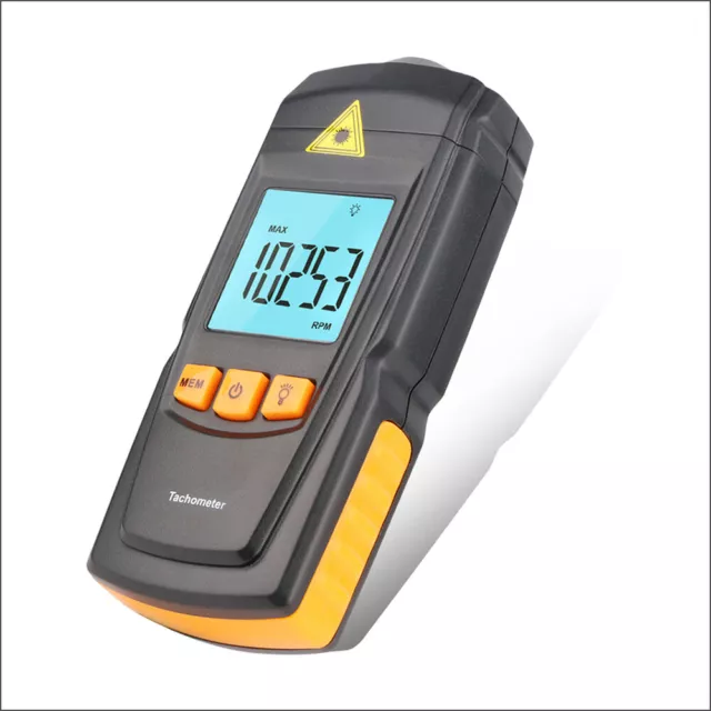 LCD Digital Laser Tachometer Non-Contact RPM Tach Tester Meter Motor Speed Gauge