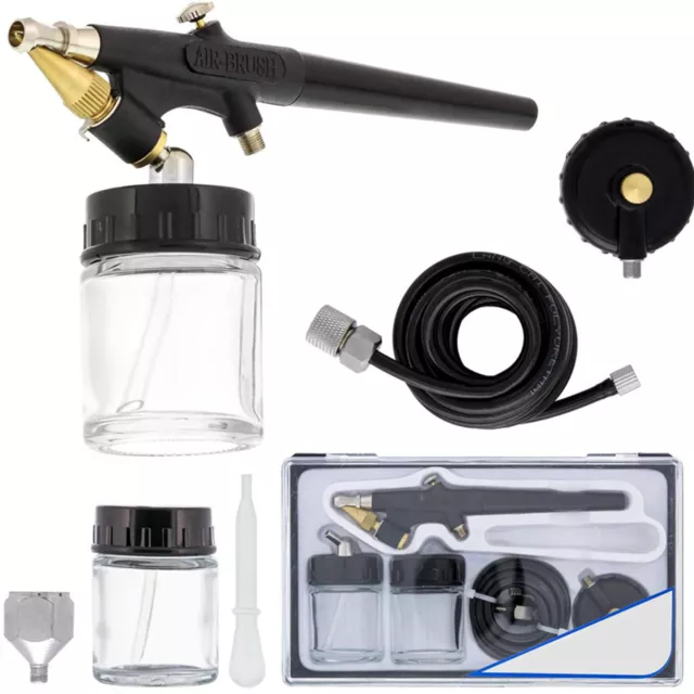 Pro Mini Air Brush Kit Spray Gun Artist Craft Hobby Precise Model Painting Tools