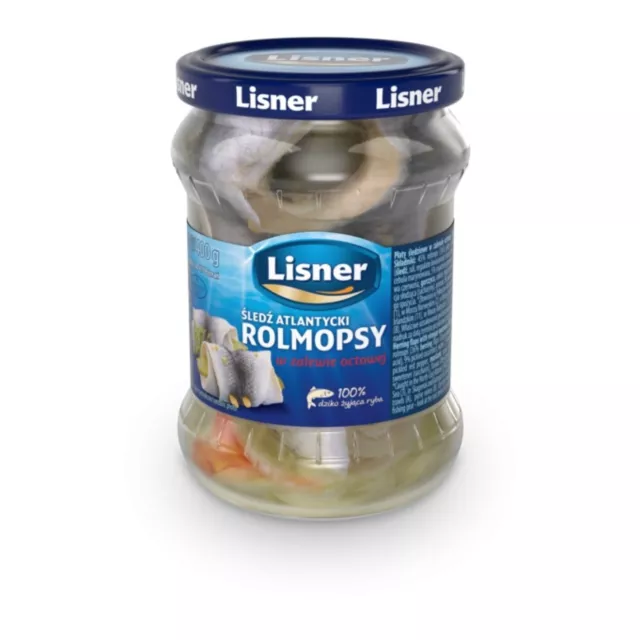 Lisner Rollmops in aromatischer Marinade, 400g / Filety sledziowe Rolmops