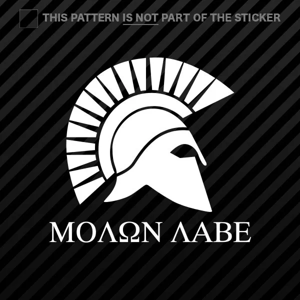 (2x) Molon Labe Sticker Self Adhesive Vinyl come and take them 300 spartans #3