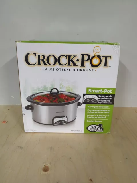 Smart-Pot Crock Pot Digital Control 4 Quart Original Slow Cooker Stainless NEW 3