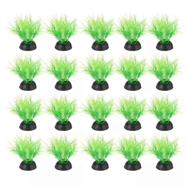 20 Pcs Aquarium Aménagement Paysager Plantes Aquatiques Plastique Artificielles