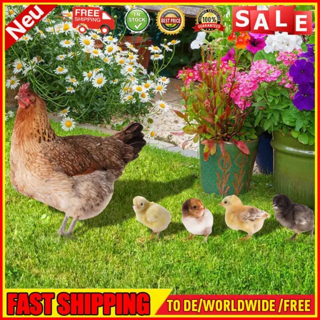 Acrylic Chicken Statue Stakes Ornaments Chicken Garden Stakes for Backyard Patio