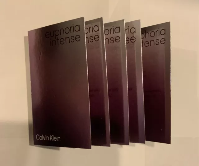 5x Calvin Klein Euphoria Intense Eau de Parfum 0.04 oz Ea Spray Sample Size New