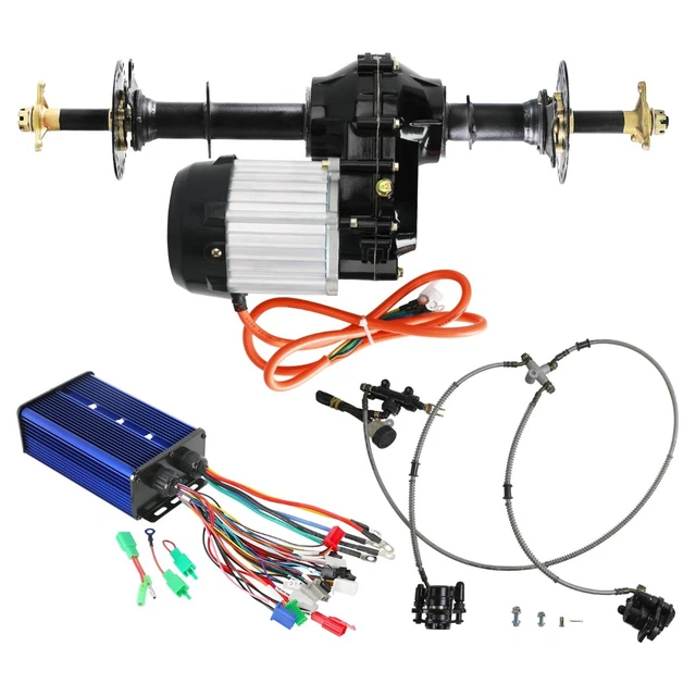 Electric Rear Diffusion 760MM REAR DIFFERENTIAL Axle + 72V 1500W Electric Motor Controller Go ...