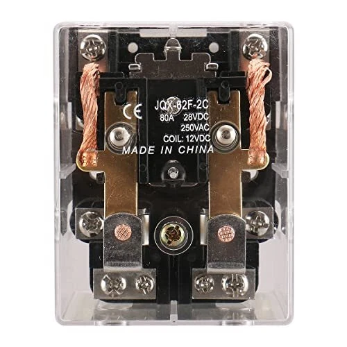 Baomain High Power Relay JQX-62F-2C Coil Voltage DC 12V 80A DPDT 2NO 2NC Elec...