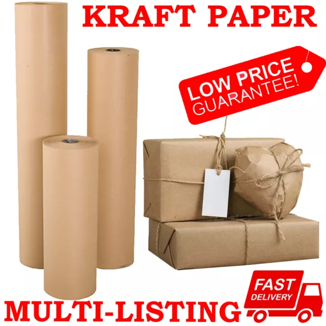 Strong Brown Kraft Wrapping Parcel Paper Packaging Wrapping 95Gsm Free P&P