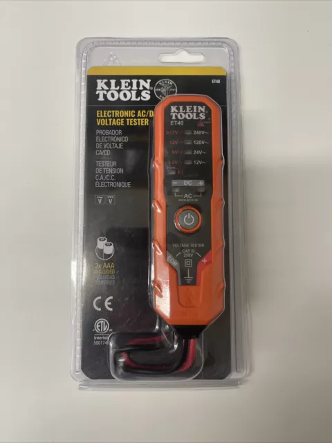 Klein Tools ET40 Voltage Tester, AC Voltage, DC Voltage, Brand New