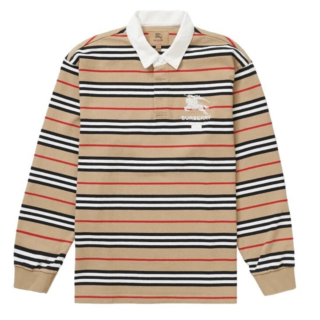 SUPREME RUGBY LONG sleeve polo size medium - PicClick