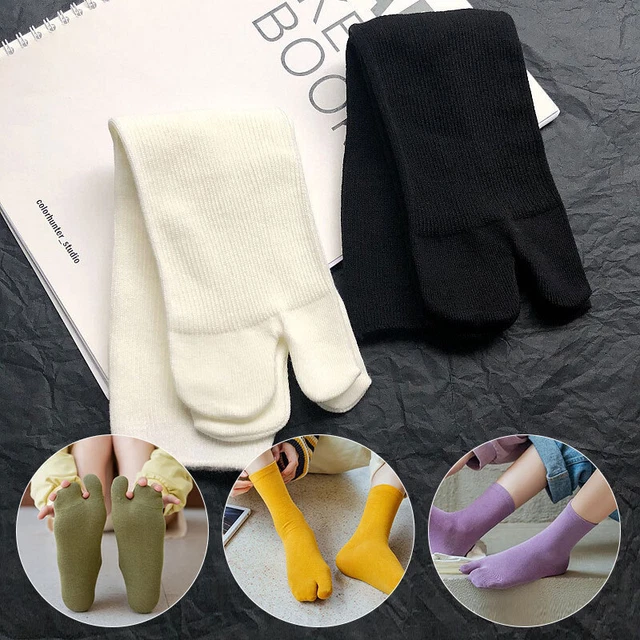 1 paio di sandali unisex tubo medio infradito kimono punta divisa punta divisa tabi due dita