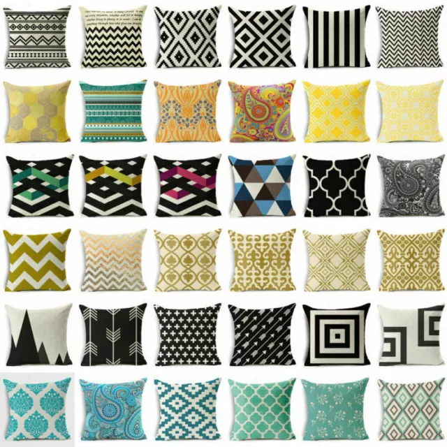 Cushion Cover Bohemian & Moroccan Geometric Square Pillow Case