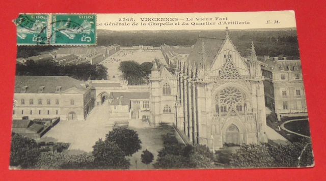 Cpa Carte Postale 1911 Vincennes Vieux Fort Quartier Artillerie Val De Marne 94