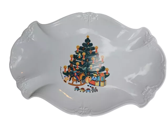 Tirschenreuth Baronesse Christmas Tree Serving Plate Signed Bavaria Germany