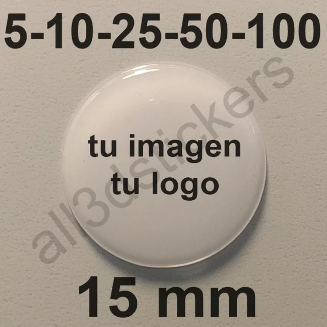 Pegatinas Personalizadas Logo Imagen Resina 15 mm Adhesivos Relieve 3D Empresa