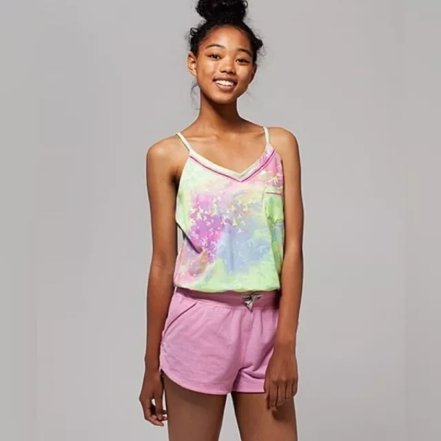 Ivivva by Lululemon Athletic Romper Tie Dye Girls Size 14 Colorful One Piece