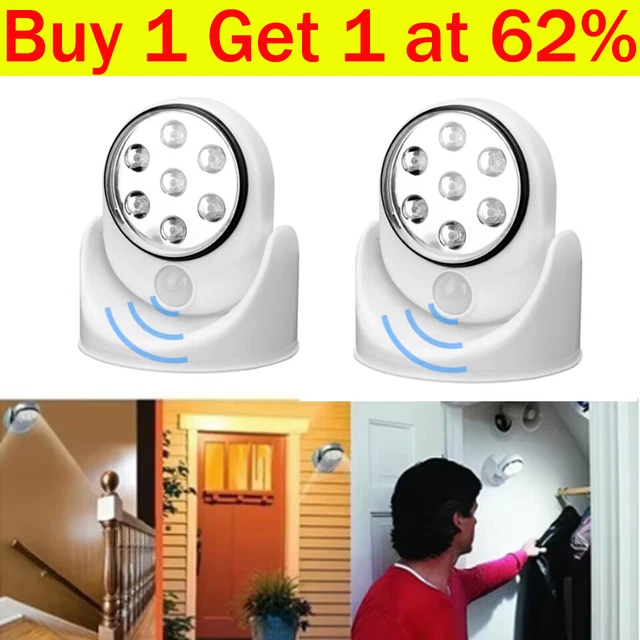 360° BATTERY OPERATED Indoor Outdoor Garden Motion Sensor Security LED ...