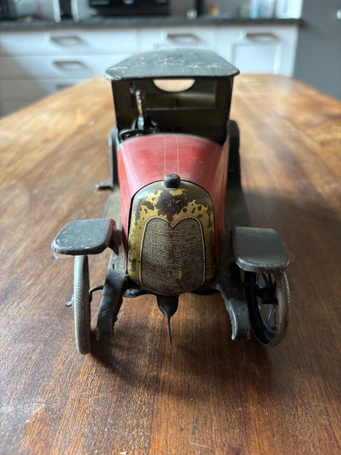 Jouet Ancien : Voiture Mécanique En Tôle (Allemagne) - Fischer / Bing / Distler / Tippco - Occasion