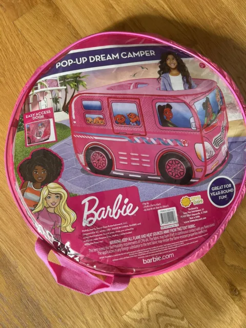 Barbie Pop-Up Dream Camper Tent - Preowned EUC - great Easter Basket gift!
