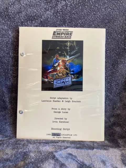 Star Wars: The Empire Strikes Back Reprint 1980 Screenplay By Kasden & Brackett