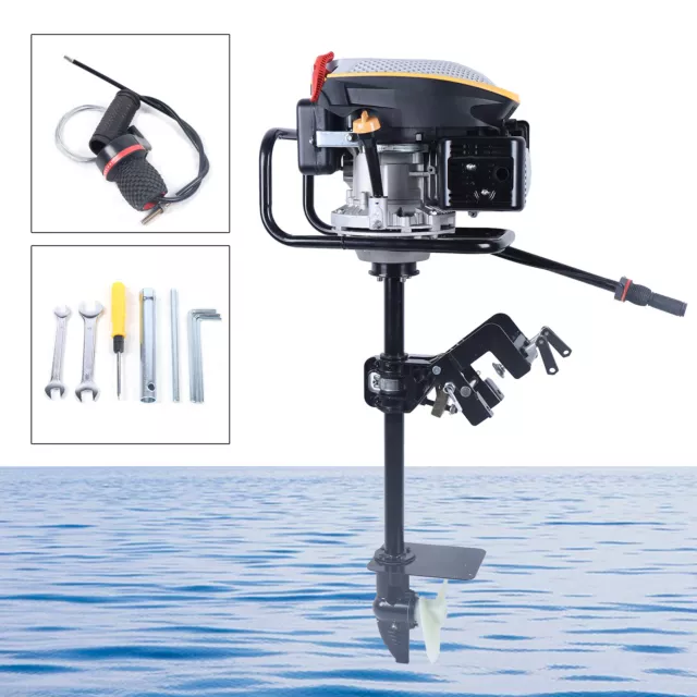 4 Stroke 9HP Outboard Engine Boat Motor Single Cylinder, Air-Cooled System 225cc