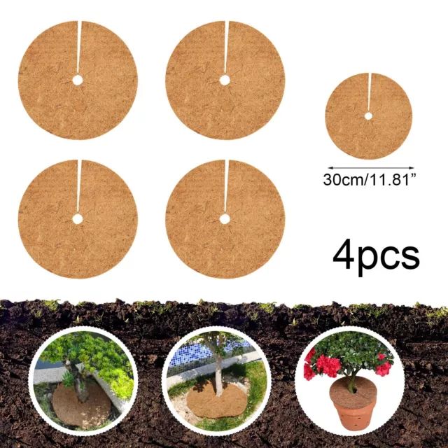 Packung Mit 4 Kokosnuss-Mulch-Schalen Pflanzen-Winterschutz Kokosnuss Pflanzensc